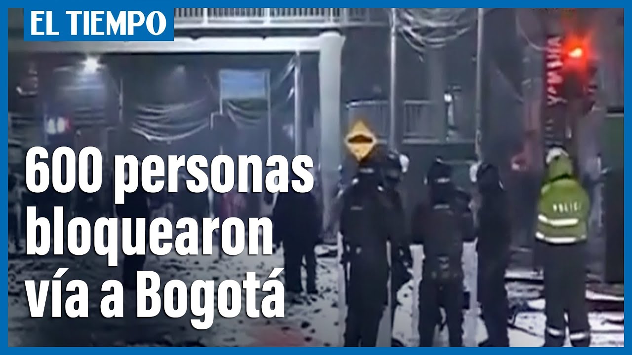 Bloqueo por enfrentamientos en la vía Facatativá - Bogotá