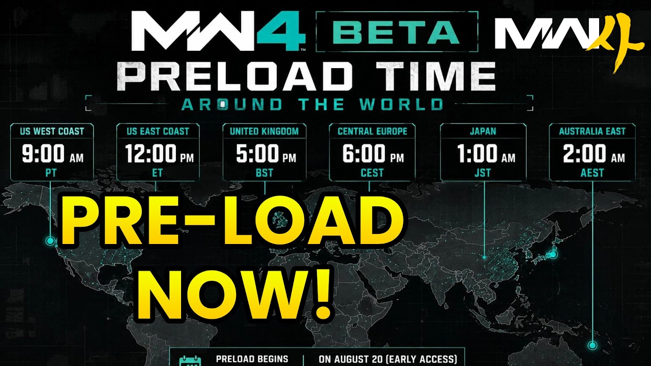 MW4 BETA PRELOAD TIME CONFIRMED! Download It TOMORROW!