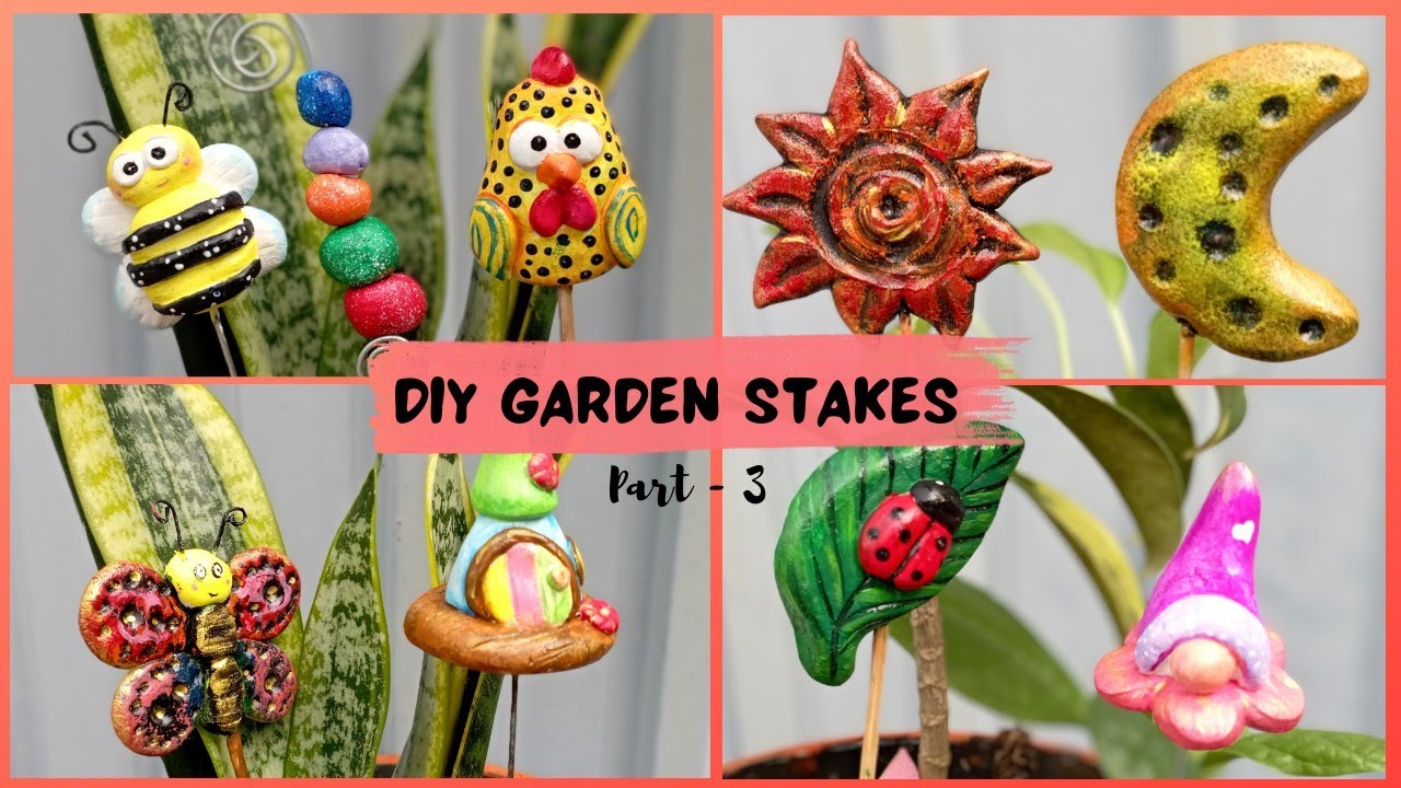 diy garden stakes | garden decor | diy home decor | wall putty crafts  @craftdil