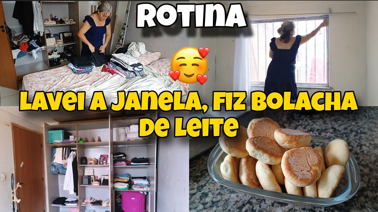 ✨ ROTINA de  DONA DE CASA 🏡 lavei a janela 🪟 fiz bolacha de leite MEU OLHO VOLTOU A IRRITAR DE NOVO 
