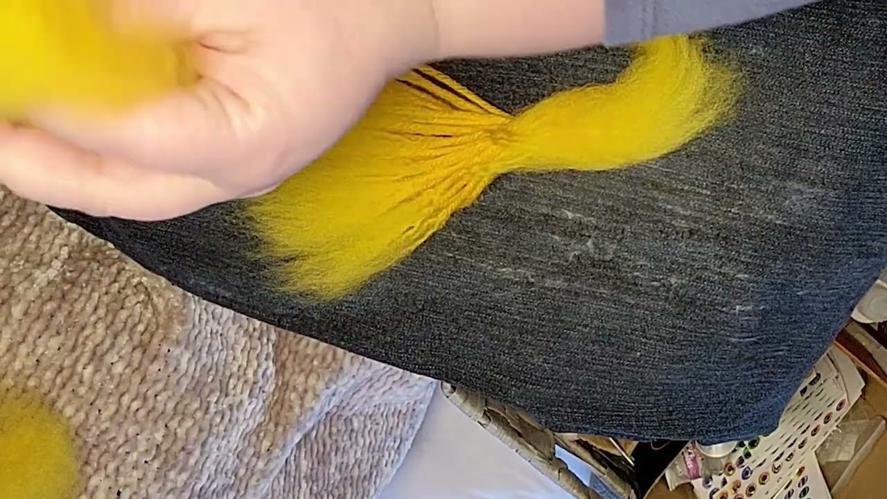 Needle Felting on a budget! Carding Yarn instead of buying wool!!