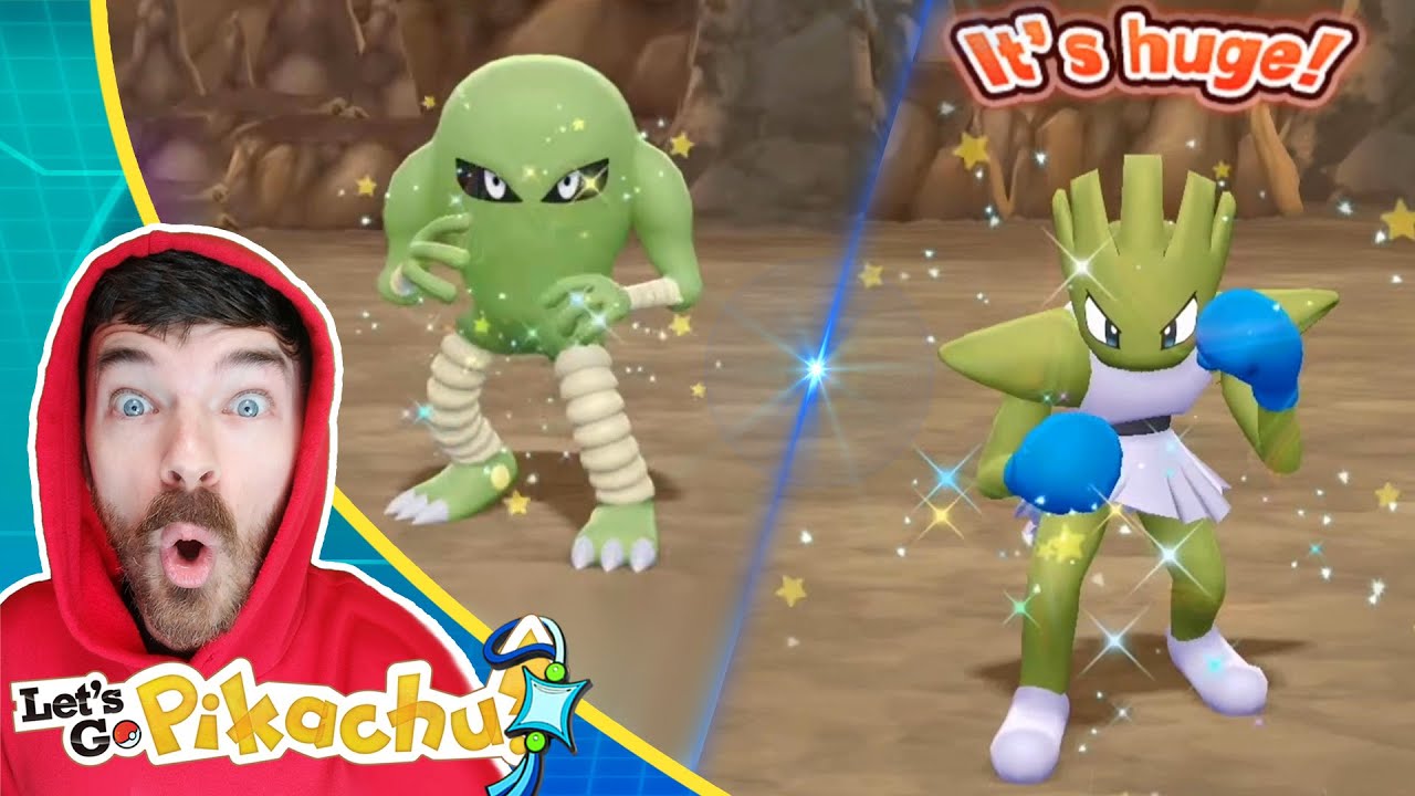 Shiny Hitmonlee & Shiny Hitmonchan Caught | Pokemon Let's Go Pikachu Extreme Shiny Living Dex