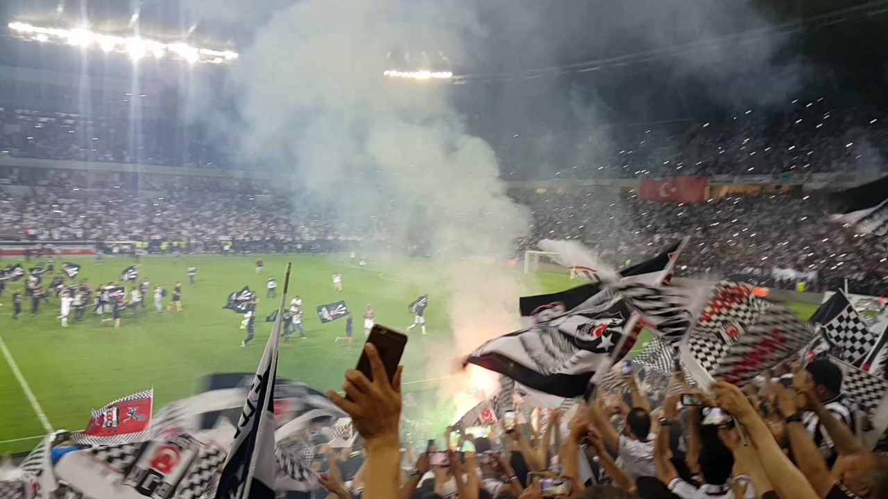 Beşiktaş antep hakemin bitiş düdüğü ve kutlamalar 2017