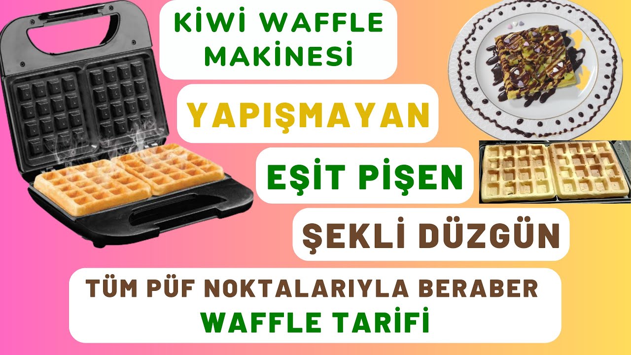Kiwi Waffle Makinesi Kullanımı | Waffle Hamuru Nasıl Yapılır