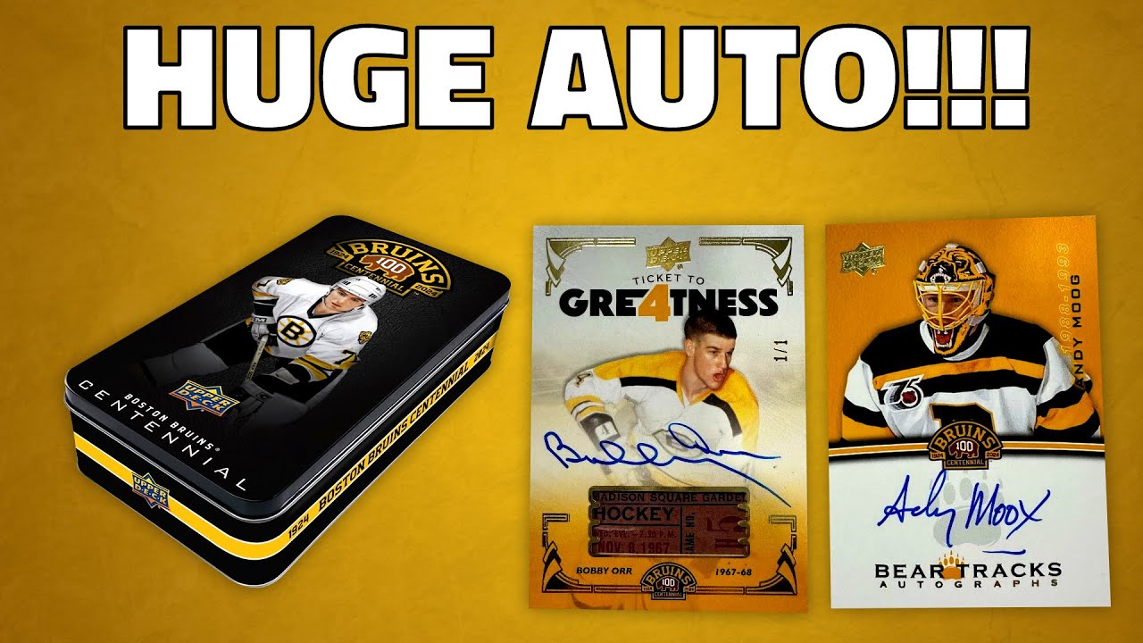 HUGE PULL! 2023-24 UD Boston Bruins Centennial Hobby Box Break