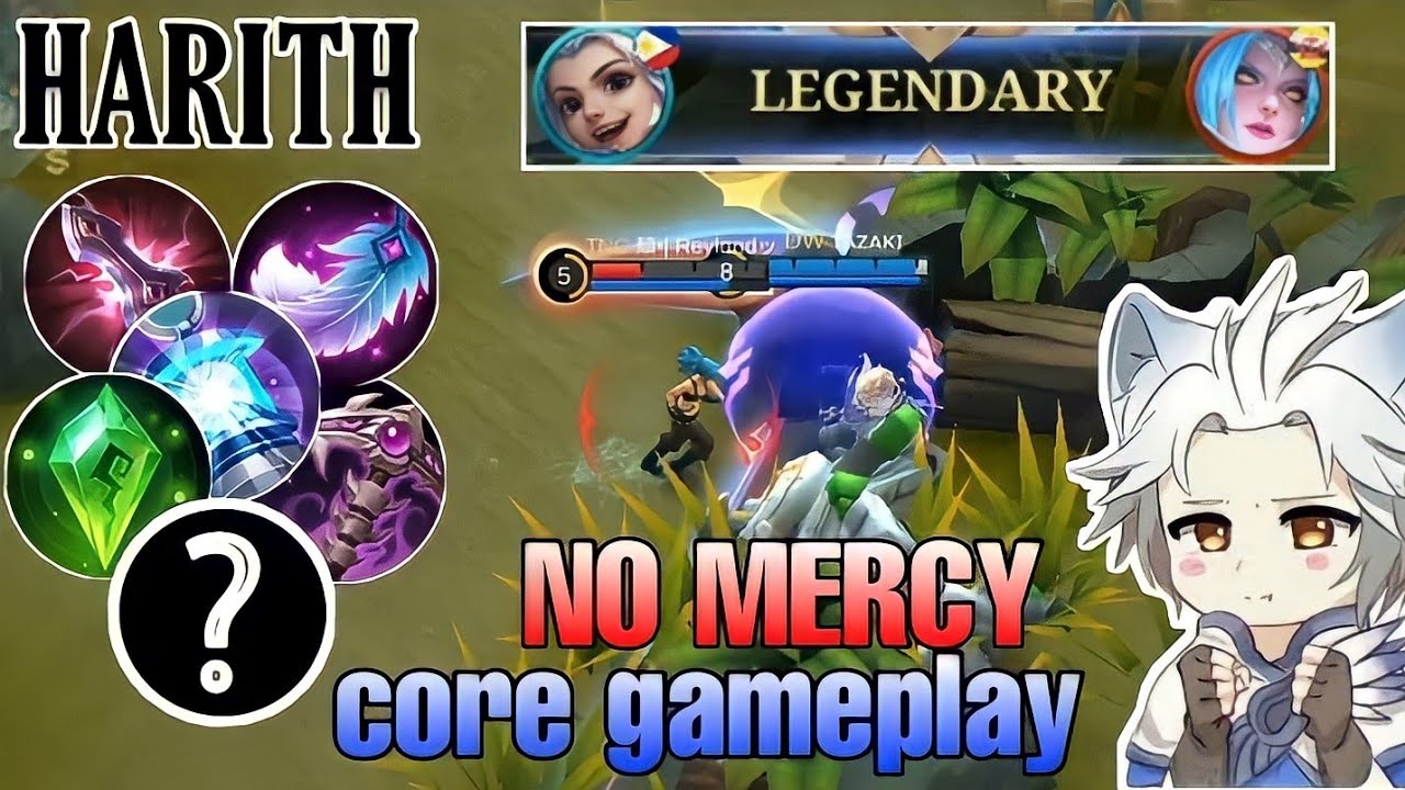 NO MERCY HARITH GAMEPLAY🔥|BEST BUILD 2022|UNKILLABLE HARITH MLBB🔥