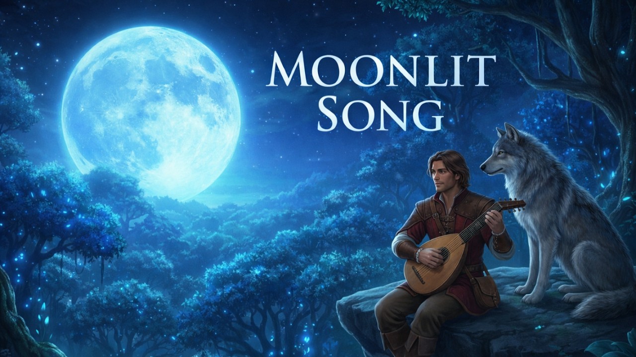 The Glowing Woods 🌌 Bard’s Midnight Serenade (Fantasy Ambience)