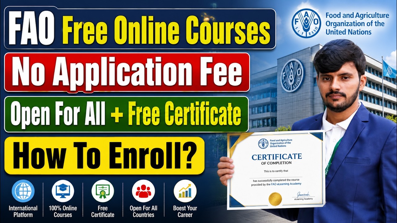 Free Online Courses With Certificate in Pakistan | FAO Elearning Academy | How To Apply Online