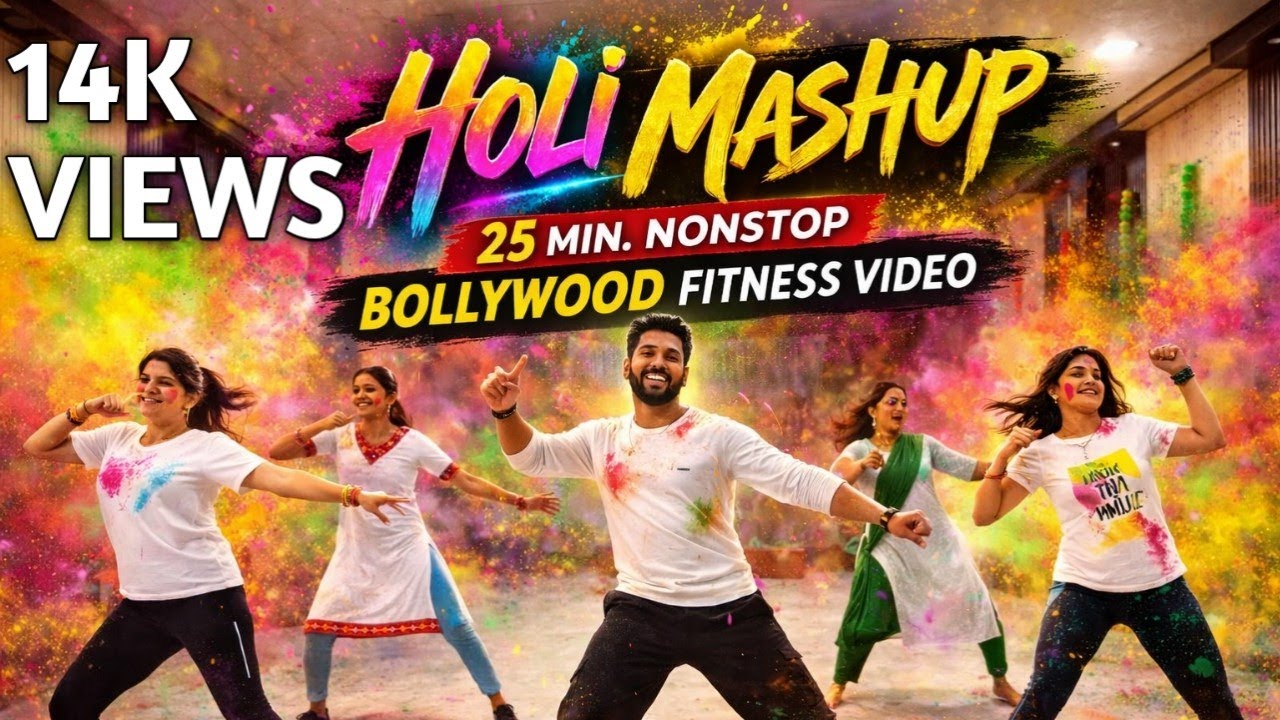 25Mins Bollywood dance workout l Fitness dance l Zumba video l Holi Special l For Beginners 