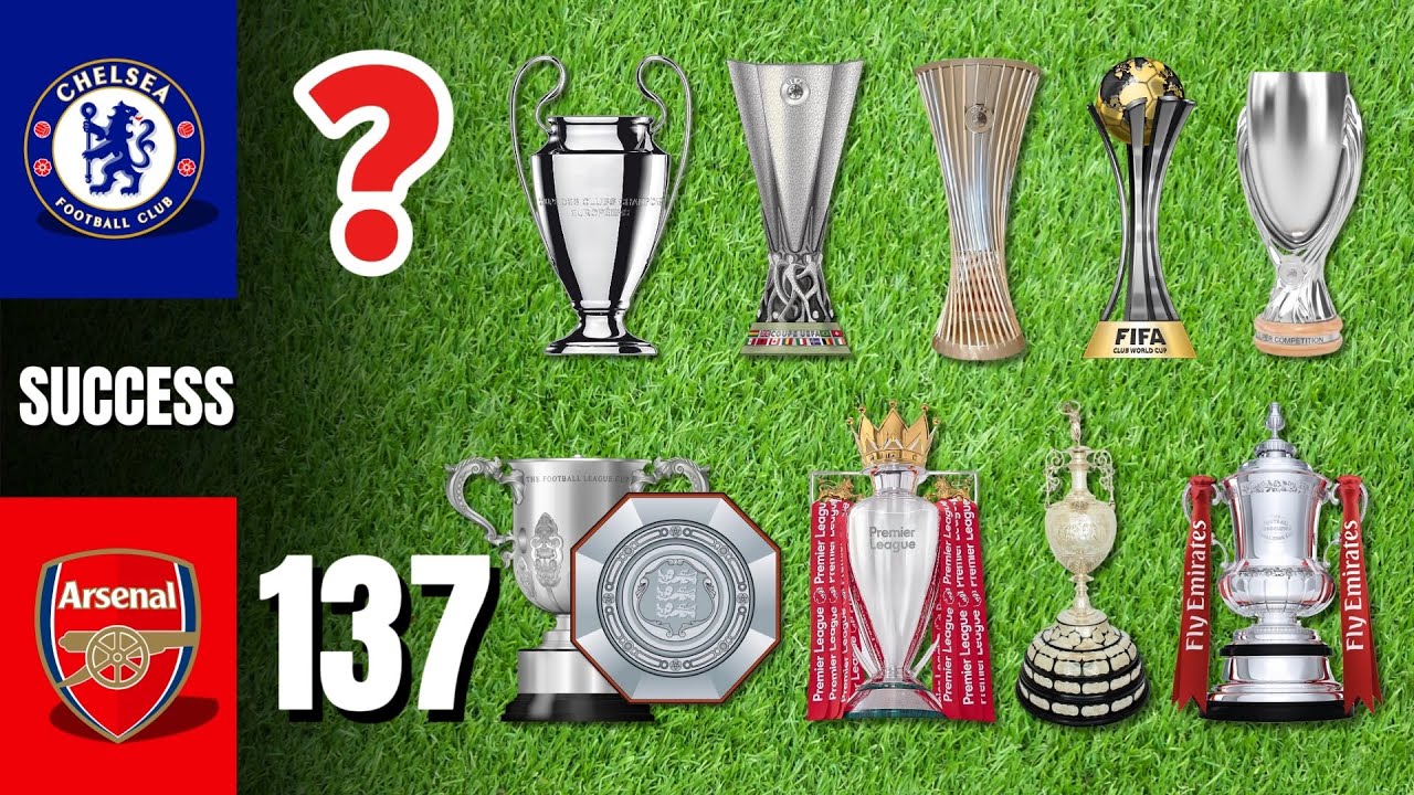 Chelsea vs Arsenal 🏆 Who Is the More Successful Club? | Trophy Comparison