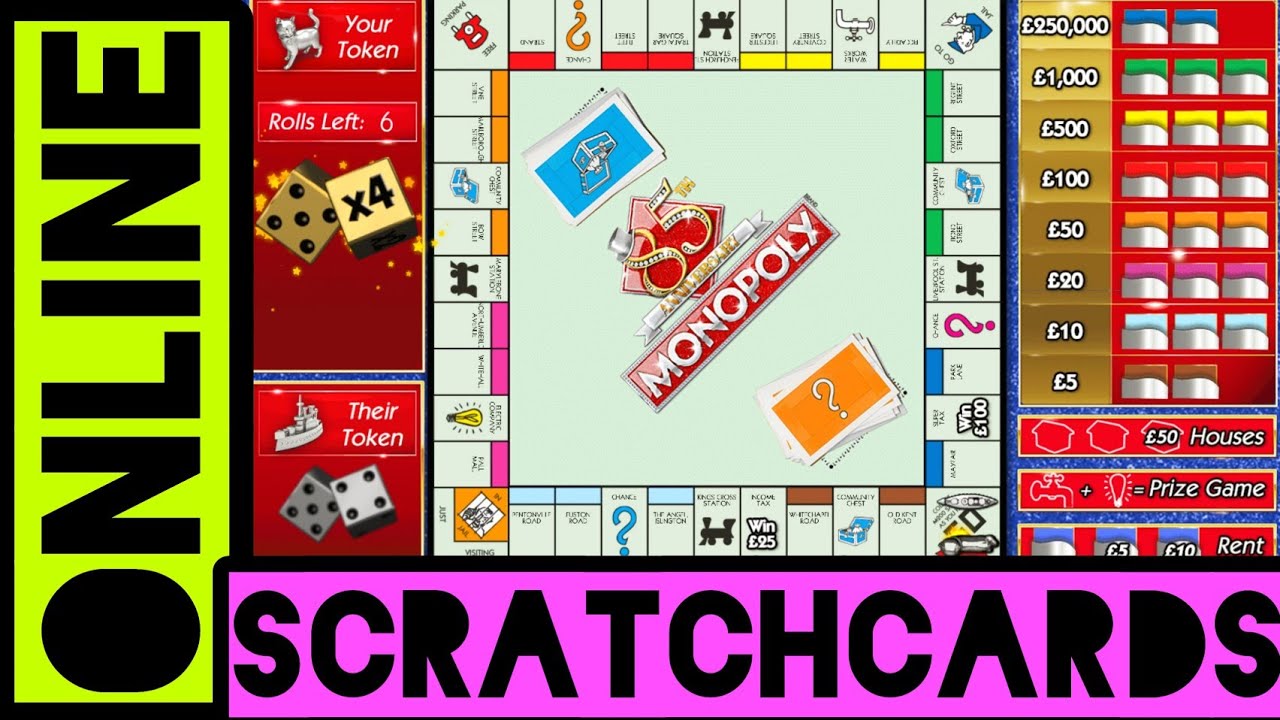 Scratch Cards ONLINE! | MONOPOLY & NEW cards | Bierans Cards