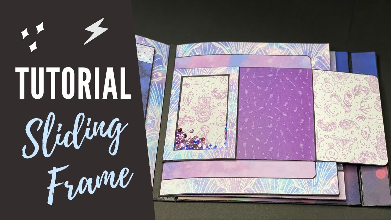 Sliding Frame Card | Scrapbook Page Tutorial | Scrapbooking Ideas | Pop Up Photo Album Moon