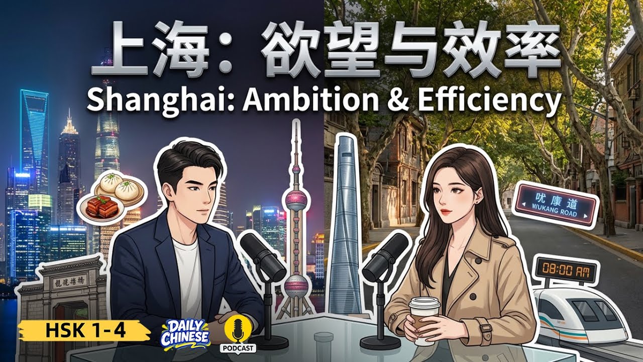 Shanghai: Ambition & Efficiency，上海：欲望与效率丨HSK 1—4 丨 DAILY CHINESE PODCAS