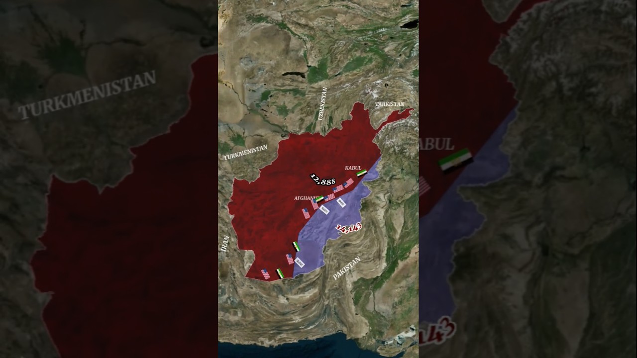 USA invasion of Afghanistan [2001] animated map