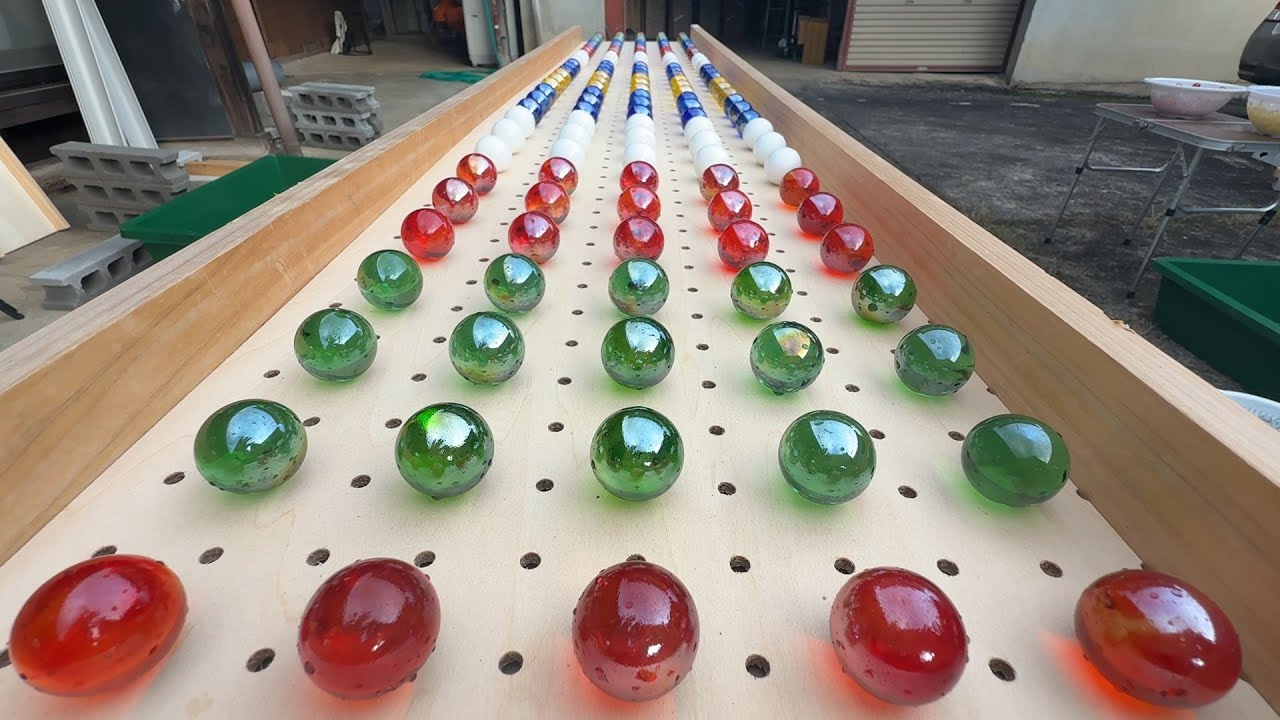 マーブルラン46 marble run 直線コース　美しい玉転がし　スロープコース映像