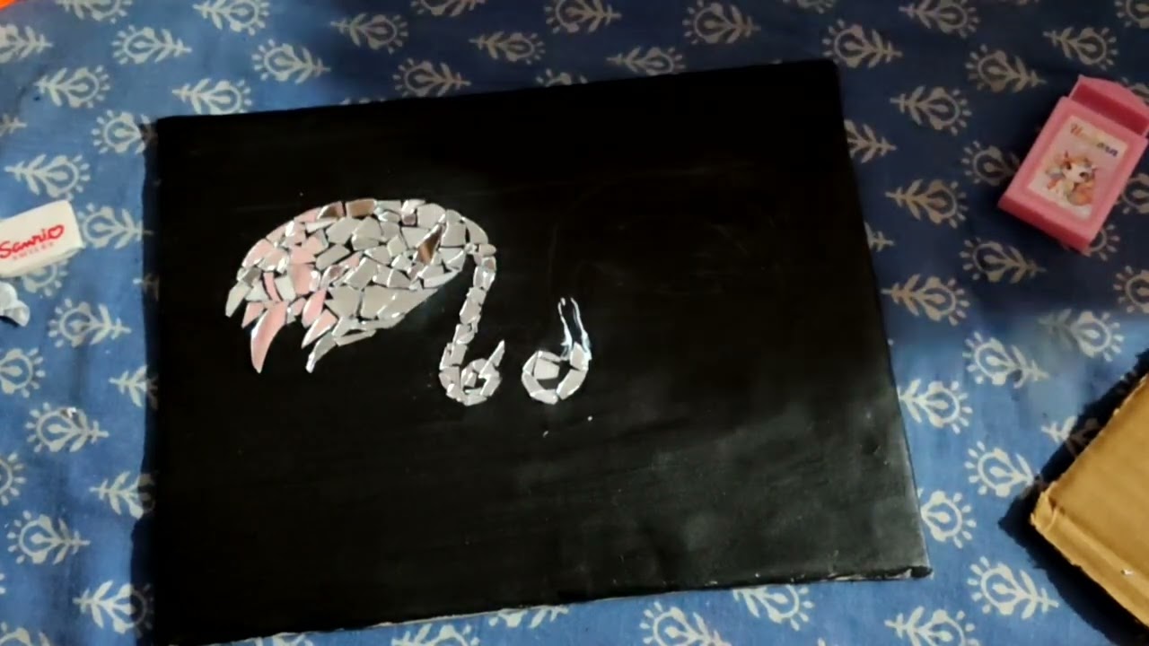  Broken Mirror Art.craft using broken mirror.broken mirror wall decor