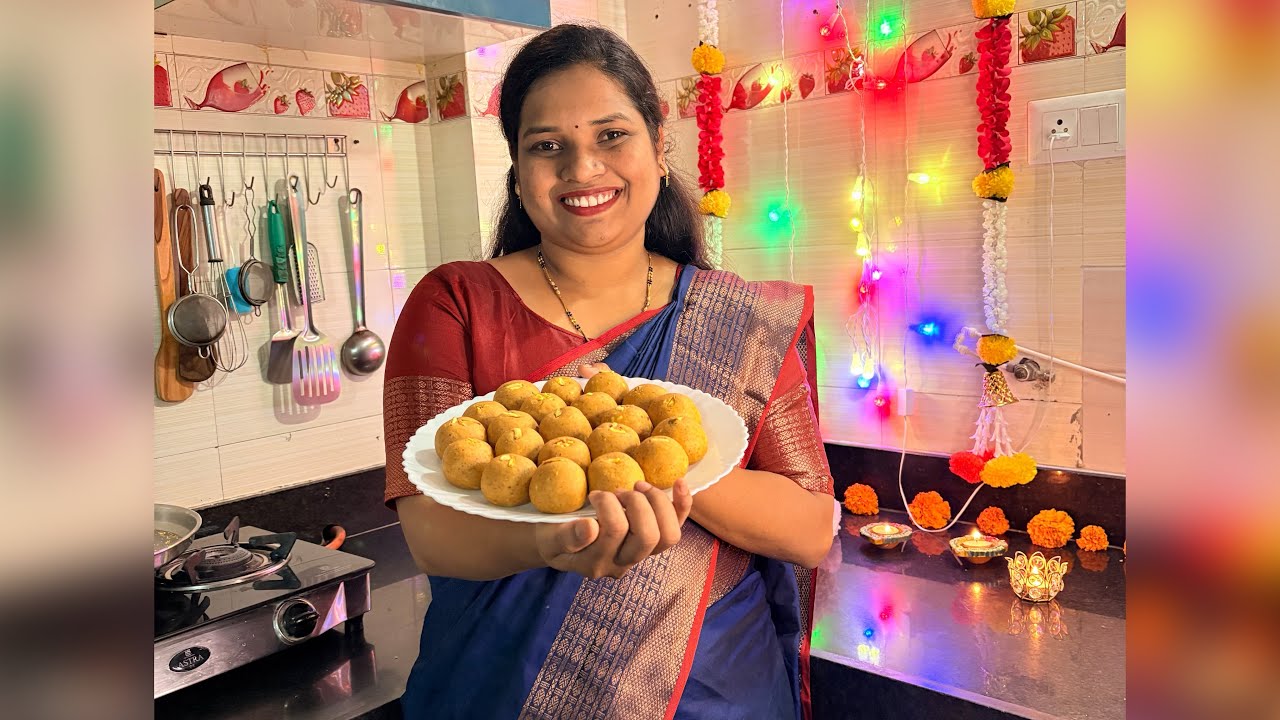 स्वादिष्ट बेसन लाडू | घरी करा सोपी बेसन लाडू रेसिपी | Besan Ladoo Recipe in Marathi 