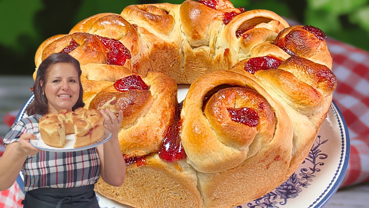 PÃO CASEIRO DOCE SIMPLES E SUPER FOFINHO - Pão recheado