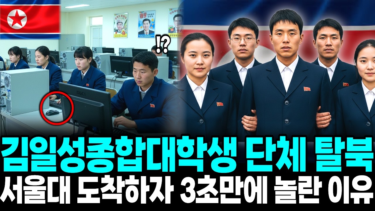 북한 김일성종합대학생 단체 탈북 , 서울대 도착하자마자 3초만에 놀란이유ㅣ탈북감동사연