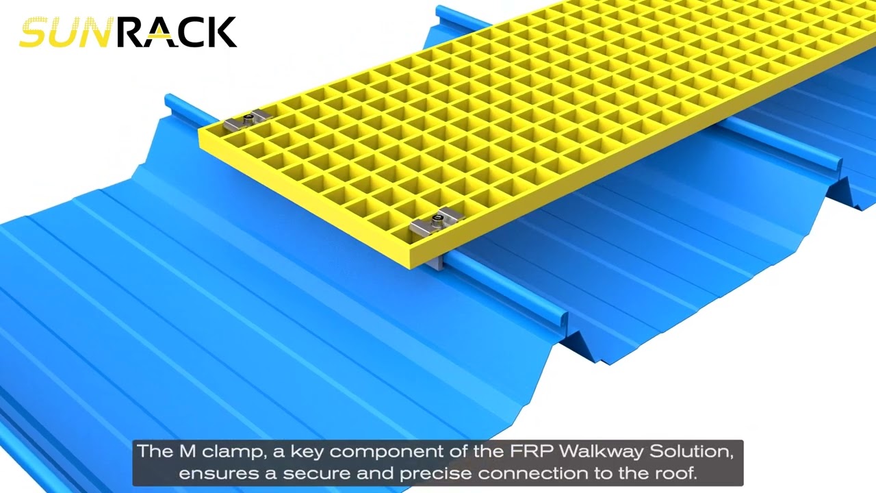 Aluminum Accessories for FRP Walkway Across the Crest Standing Seam