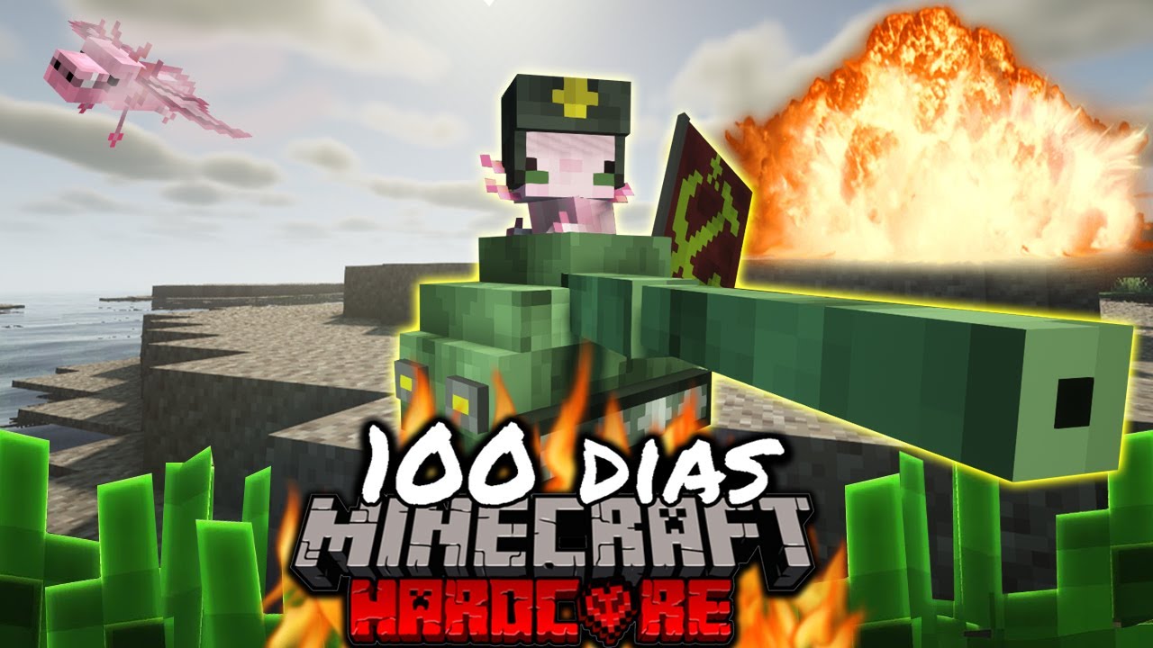 🟥Sobreviv&iacute; 100 Dias en un APOCALIPSIS de AJOLOTES en MINECRAFT HARDCORE y Esto es lo que Pas&oacute;⚠️