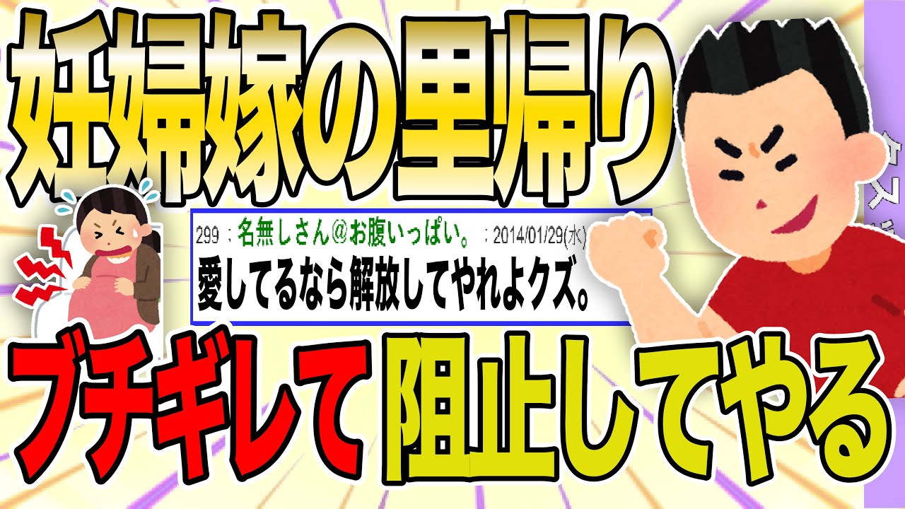 【２ch 非常識スレ】妊婦嫁が里帰りを希望阻止したいから怒っていい？【ゆっくり解説】