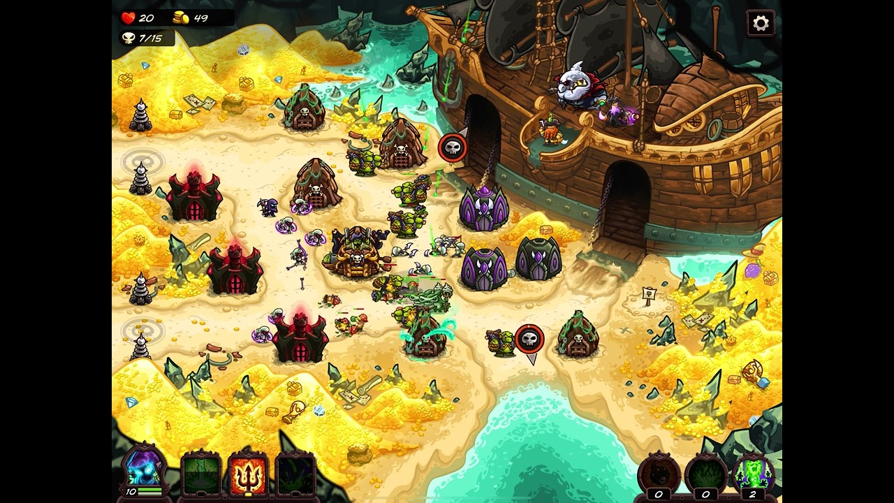 Kingdom Rush Vengeance 🏝️ Невыполнимая кампания «Остров сокровищ» — руководство по битве с финаль...