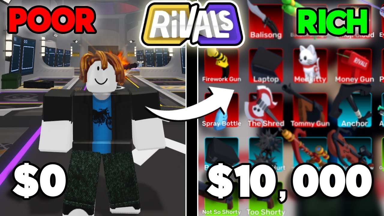 Spending $10,000 On A Brand New Account In Roblox Rivals!