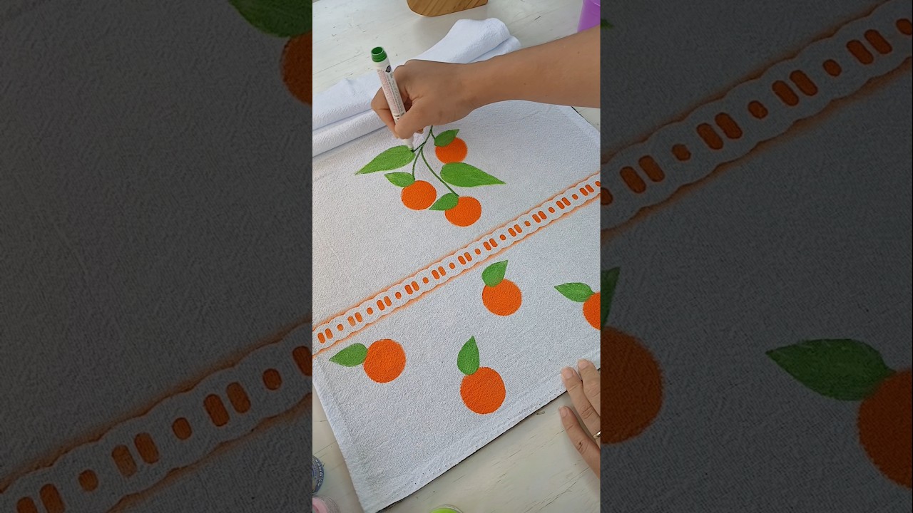 Pintura f&aacute;cil de Laranja 🍊 Easy Orange Painting