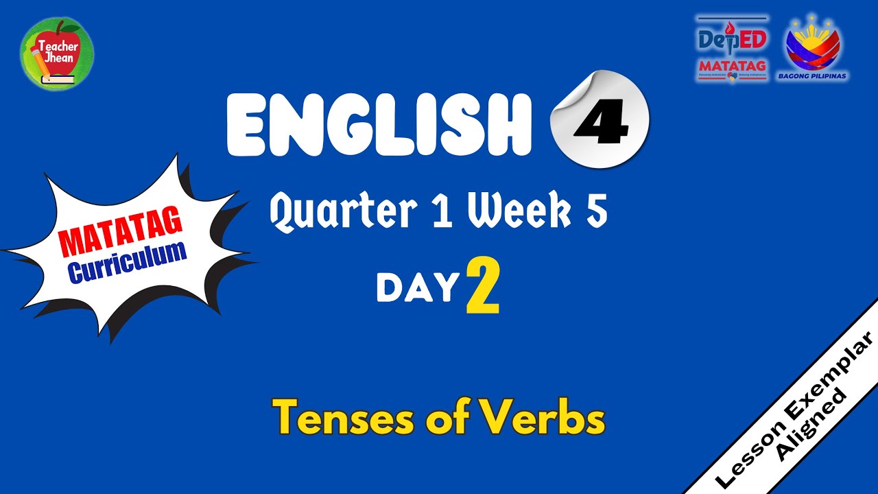 ENGLISH 4 QUARTER 1 WEEK 5 DAY 2 | TENSES OF VERBS | MATATAG CURRICULUM