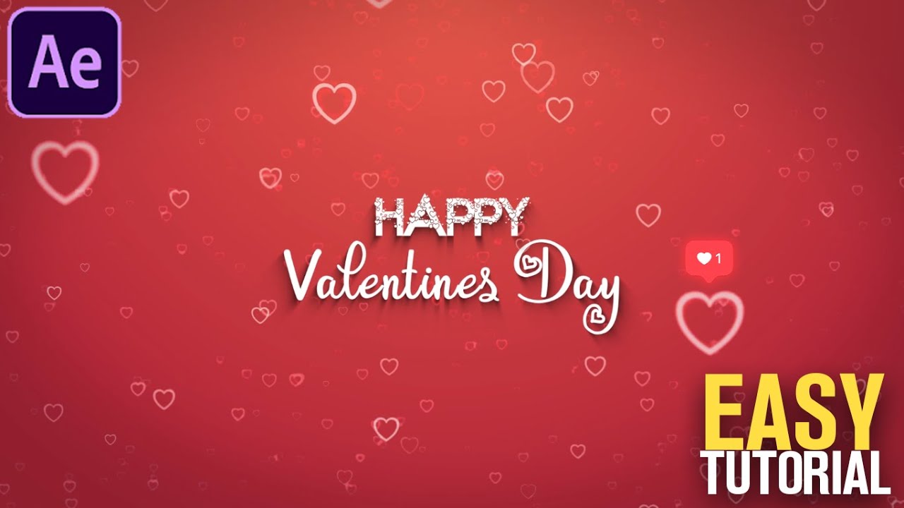Valentines Day Text Animation Intro in after effects | After Effects Easy Tutorial | Filimic World