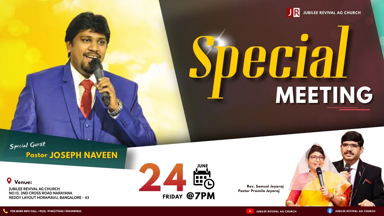 SPECIAL MEETING | PASTOR JOSEPH NAVEEN | 24/06/2022