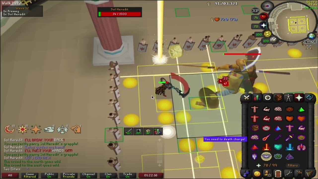 Showboating Sol Heredit Combat Achievement OSRS