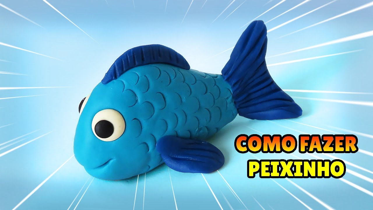 🔴FAÇA um PEIXINHO MINIATURA Muito FOFO - Tutorial Biscuit, Clay ou Pasta Americana DIY