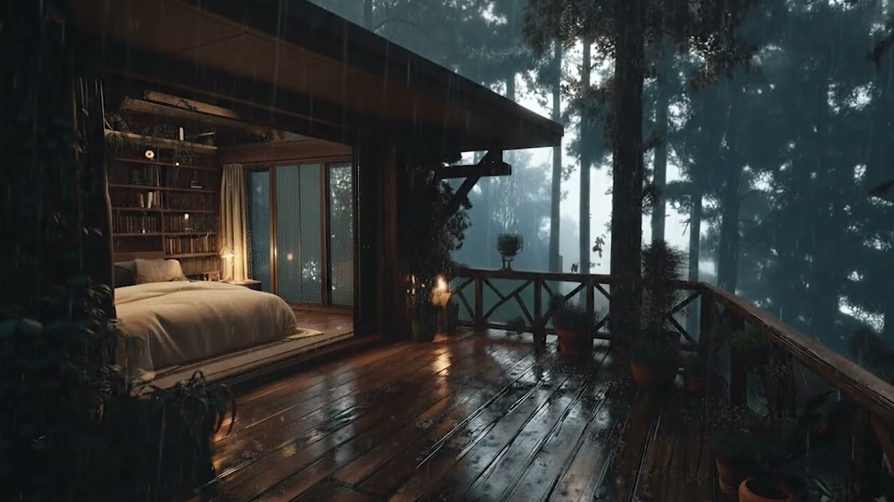 Best Rain in the Forest at Night  | Sleep Deeply with Rain Sounds.