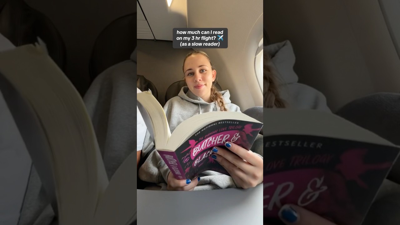 How much can I READ on my FLIGHT? book reading vlog 📚💗 #booktube