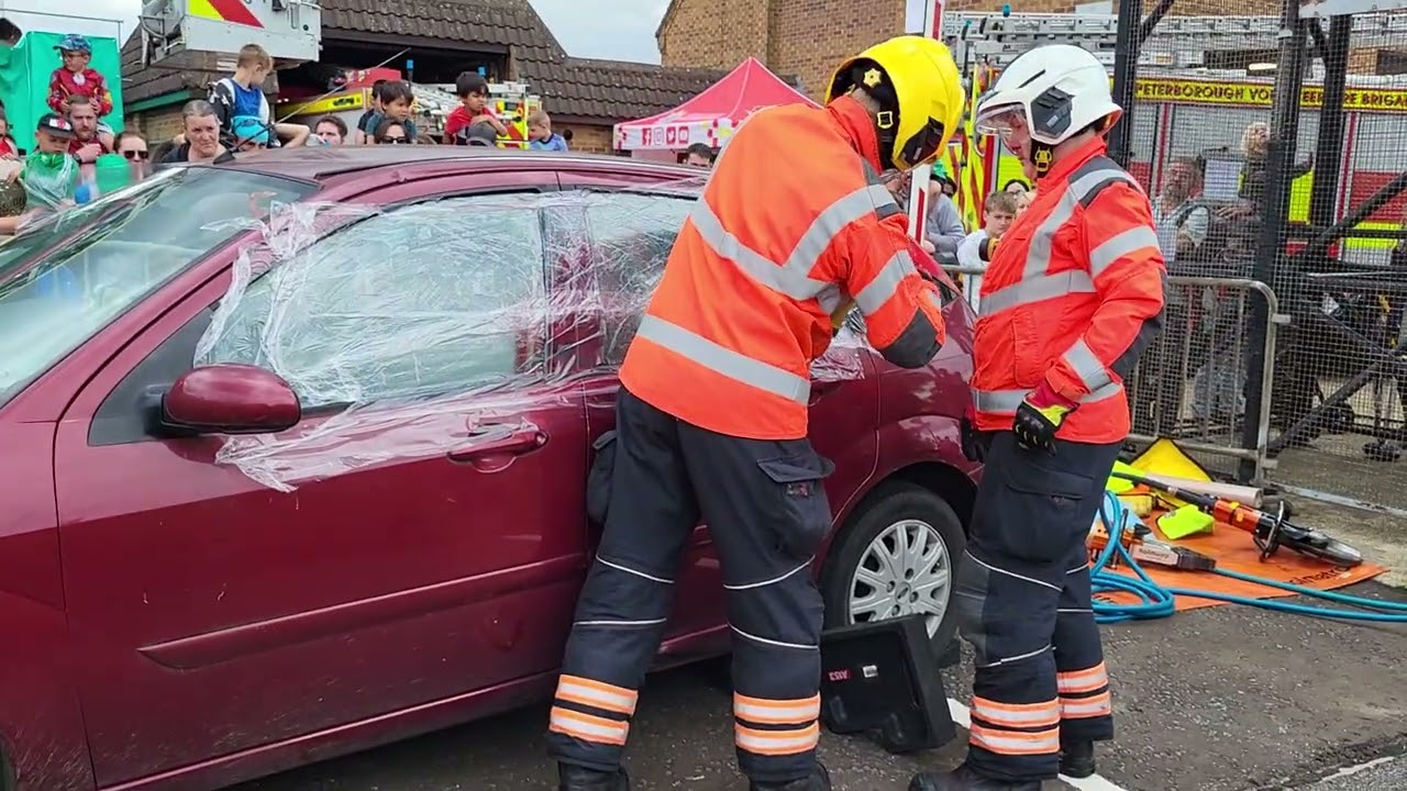 Peterborough volunteer fire station open day demonstration. #fire #firefighter