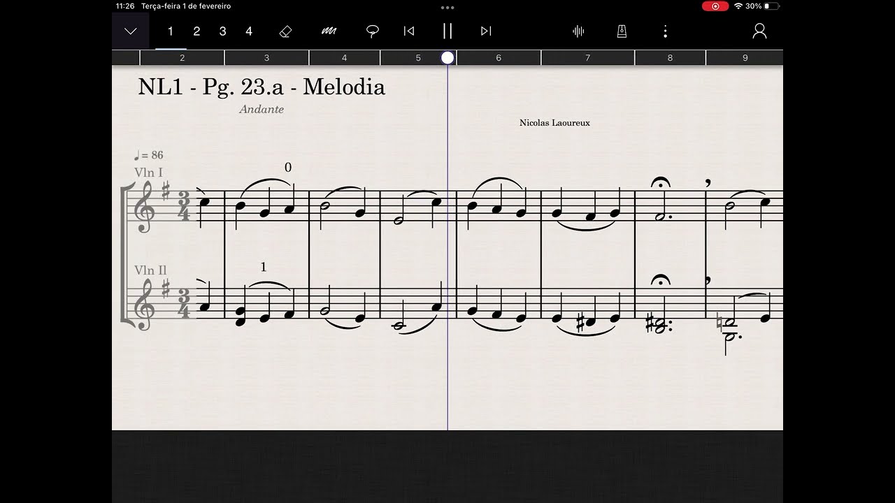 Pg 23 - Melodia - Nicolas Laoureux I - Violino