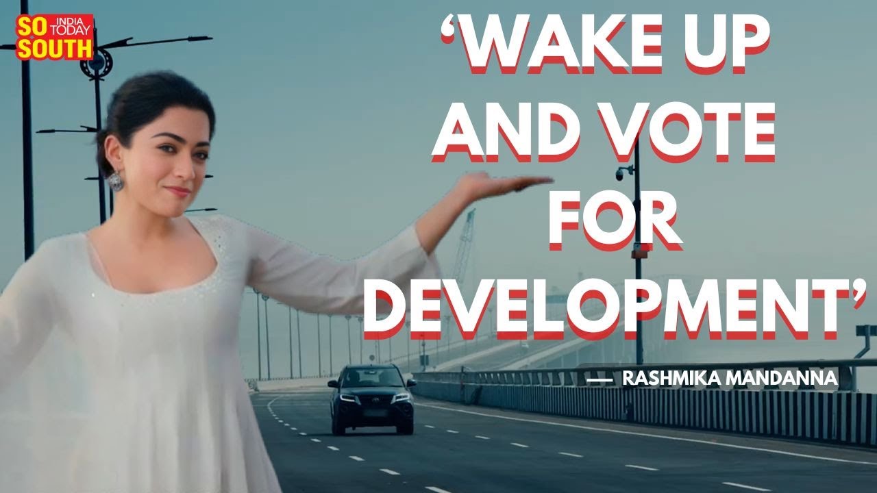 Rashmika Mandanna Urges People to Vote for Development | Atal Setu | Mumbai | SoSouth