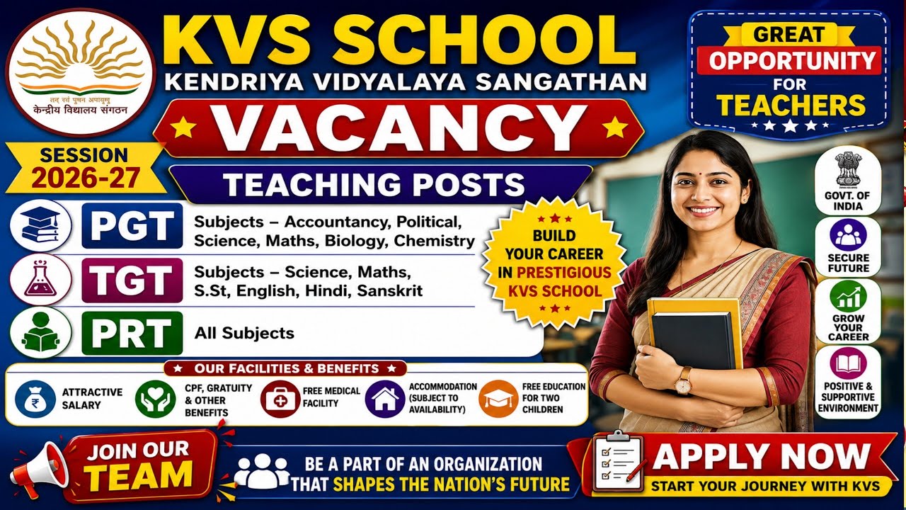 ВАКАНСИИ УЧИТЕЛЕЙ В ШКОЛАХ KVS 2026 | НАБОР УЧИТЕЛЕЙ В KENDRIYA VIDYALAYA 2026 #ctet #nvs #kvs #р...