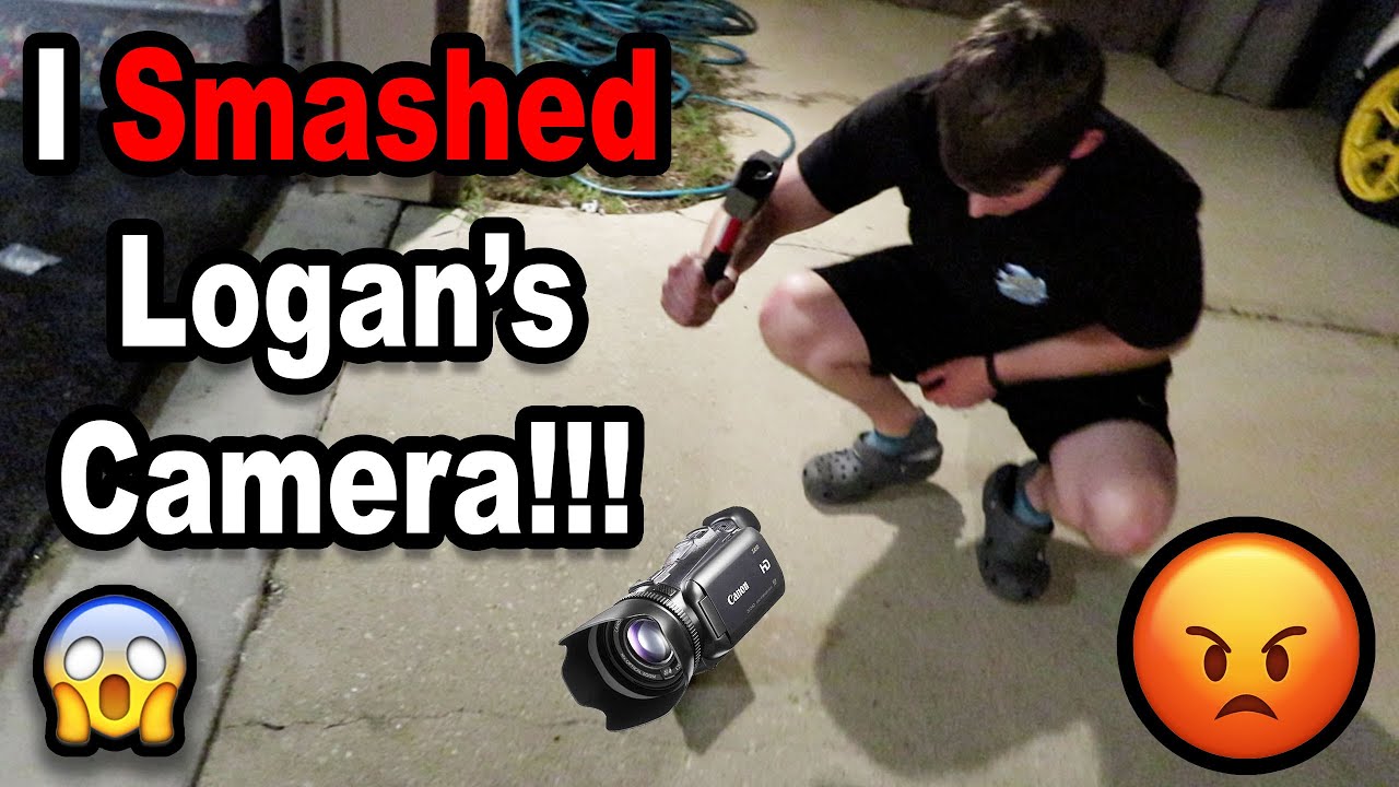 I SMASHED LOGAN'S CAMERA!!! BTS
