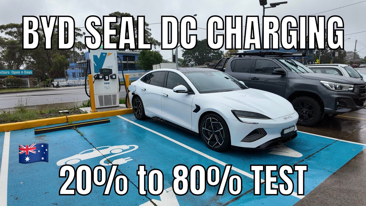 Тест скорости быстрой зарядки премиум-версии BYD Seal DC в Сиднее, Австралия