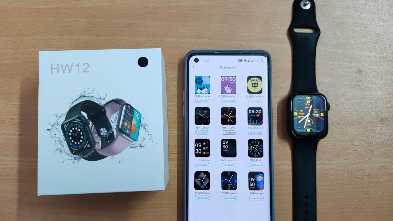 HW12 smartwatch | How to connect and use customized watch faces