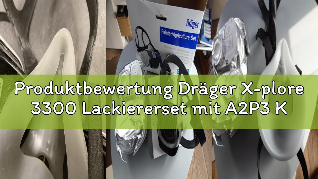 Produktbewertung Dräger X-plore 3300 Lackiererset mit A2P3 Kombi-Filter – Atemschutzmaske | Halbmask