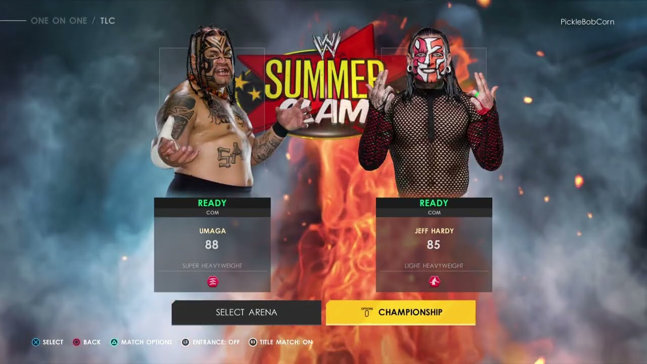 WWE 2K22 One on One TLC Match at Summerslam (Title Match)