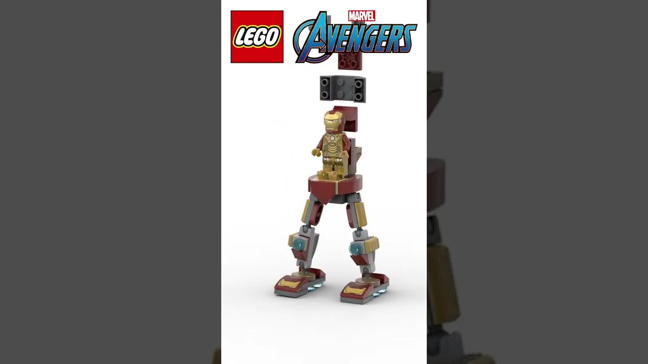 LEGO Marvel Avengers Iron Man Mech Armor Satisfying Building Animation