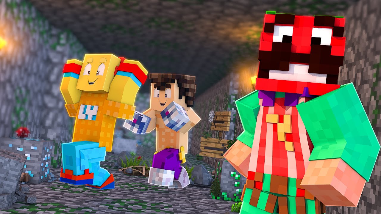 Vegetta777 descubre el túnel secreto de los Noobs *Minecraft con Noobs*
