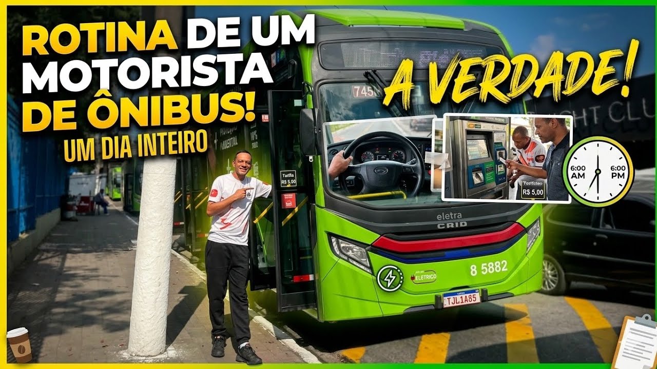 ROTINA de UM MOTORISTA de ônibus! SHOP. SP MARKET x CAMPO LIMPO | MOTORISTA SILAS | AUTO BLESS