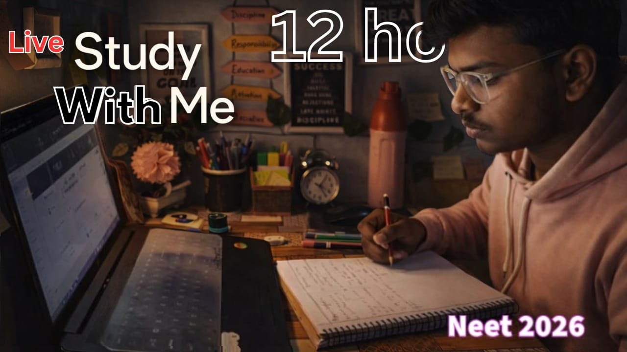 Day-25 of100 Days Challenge🔴LIVE STUDY WITH ME📚NEET 2026 Aspirant🎯Yakeen 2.0🤧#neet #studywithme #jee