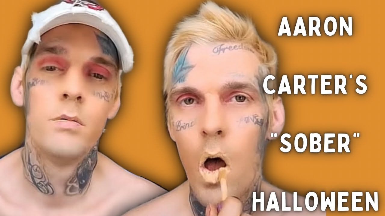 Doing makeup & huffing duster Aaron Carter’s SOBER halloween